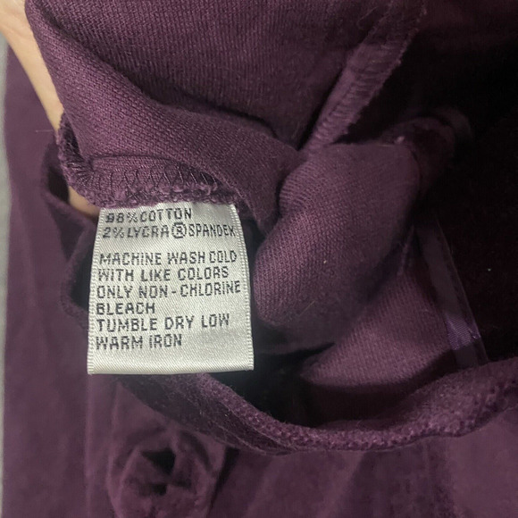 Talbots Velvet Blazer Jacket Sz 8P Purple Fitted Lined Pockets Stretch Classy - Picture 7 of 9